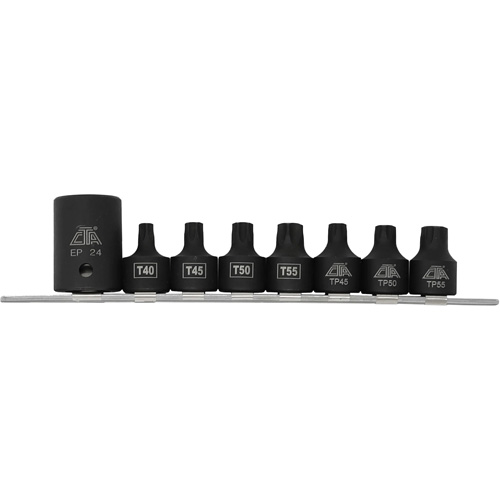 Pickup Truck Bed Bolt Socket/Bit Set, 8 Pieces, 1/2"/3/8" Drive Size Fastek