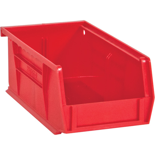 Hook-On Bins, 4" W x 3" H x 7" D, Red, 10 lbs. Capacity Fastek