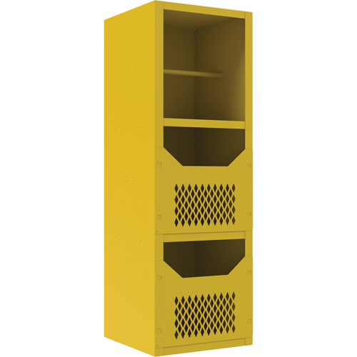 Armoire pour le contr&ocirc;le des d&eacute;versements, 1 Tablettes, 72" h x 24" la x 24" p, Acier, Jaune Fastek