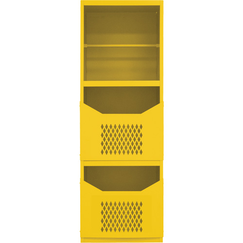 Armoire pour le contr&ocirc;le des d&eacute;versements, 1 Tablettes, 72" h x 24" la x 24" p, Acier, Jaune Fastek