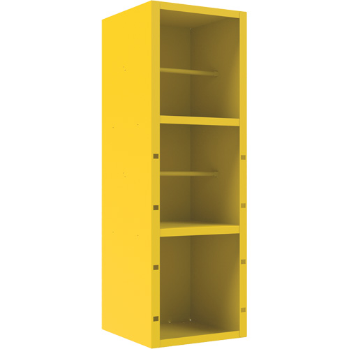 Armoire pour le contr&ocirc;le des d&eacute;versements, 1 Tablettes, 72" h x 24" la x 24" p, Acier, Jaune Fastek
