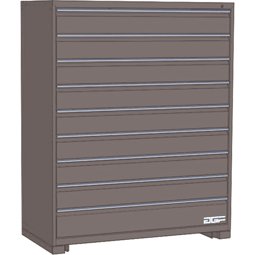 Armoire &agrave; tiroirs modulaire, 9 tiroirs, 30" la x 28" p x 60" h, Gris Fastek