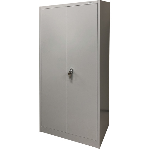 Storage Cabinet, Steel, 4 Shelves, 66" H x 30" W x 15" D, Grey Fastek