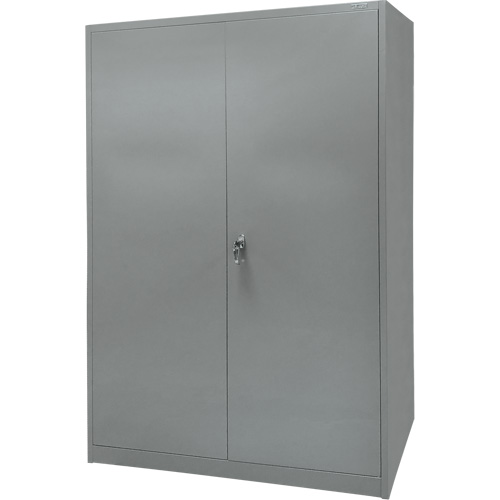 Armoire de rangement, Acier, 4 Tablettes, 78" h x 48" la x 24" P, Gris Fastek