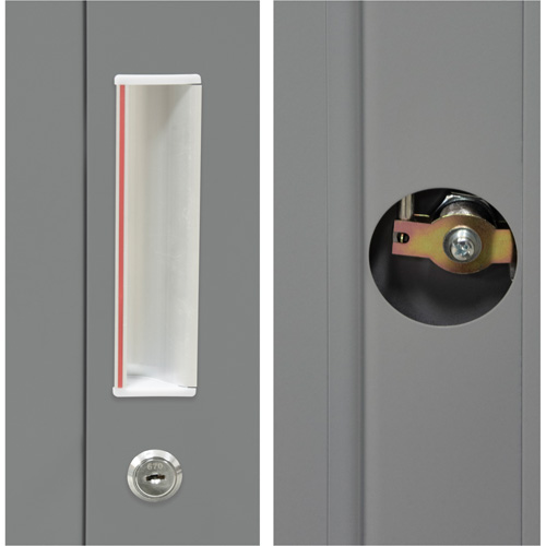 Armoire de rangement combin&eacute;e, 36" la x 18" p x 72" h, Gris Fastek