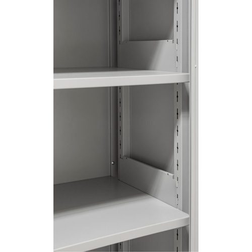 Hi-Boy Storage Cabinet, Steel, 4 Shelves, 72" H x 36" W x 18" D, Grey Fastek