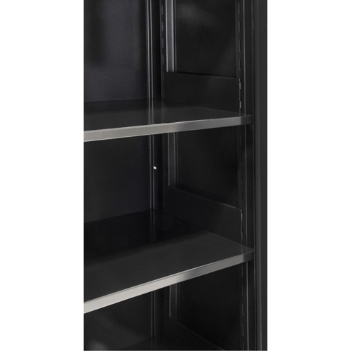 Hi-Boy Storage Cabinet, Steel, 4 Shelves, 72" H x 36" W x 18" D, Black Fastek