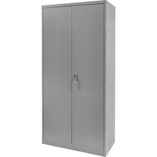 Wardrobe Storage Cabinet, Steel, 36" W x 18" D x 72" H, Grey Fastek