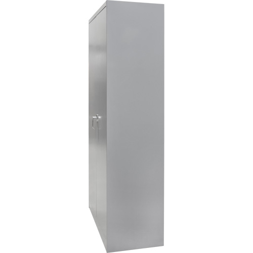 Wardrobe Storage Cabinet, Steel, 36" W x 18" D x 72" H, Grey Fastek