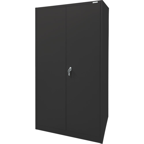 Storage Cabinet, Steel, 4 Shelves, 78" H x 36" W x 24" D, Black Fastek