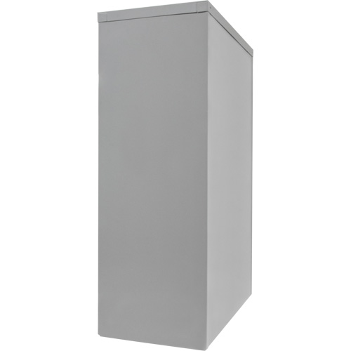 Counter-High Storage Cabinet, Steel, 2 Shelves, 42" H x 36" W x 24" D, Grey Fastek