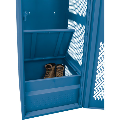 Gear Locker with Door, Steel, 24" W x 18" D x 72" H, Dark Blue Fastek