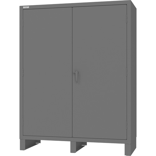 Armoire &agrave; portes encastr&eacute;es standards, Acier, 60" la x 24" p x 78" h, Gris Fastek