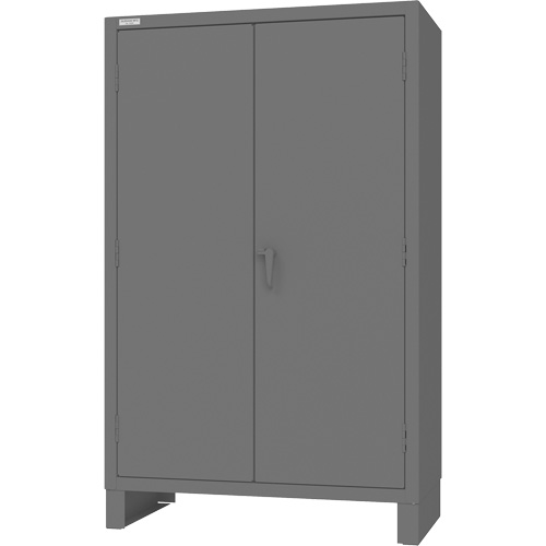 Cabinet with Hanging Bar & Standard Recessed Doors, Steel, 78" H x 48" W x 24" D, Grey Fastek