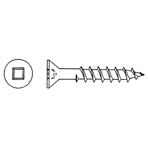Vis &agrave; t&ecirc;te plate pour bois, #10 x 1-3/4" lo, Zingu&eacute; Fastek
