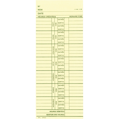 Cartes de temps Fastek
