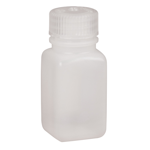 Bouteilles peu encombrantes &agrave; prise facile, Carr&eacute;e, 2 oz, Plastique Fastek