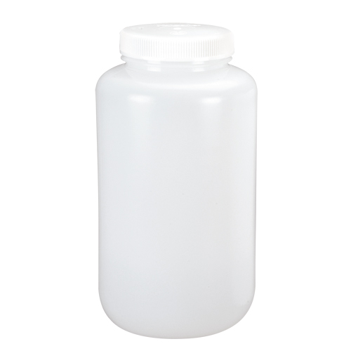 Wide-Mouth Bottles, Round, 1/2 gal., Plastic Fastek