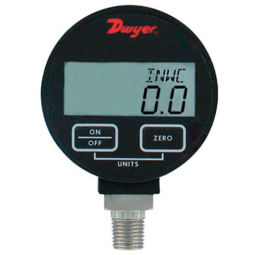Pressure Gauge, 2-31/50" , 100 psi, Bottom Mount, Digital Fastek