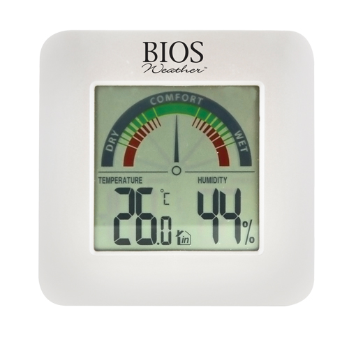 Indoor Hygrometers with BIOS Comfort Scale, Contact, Digital, -58-158°F (-50-70°C) Fastek