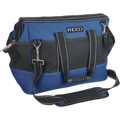 Industrial Tool Bag, Polyester, 33 Pockets, Black/Blue Fastek