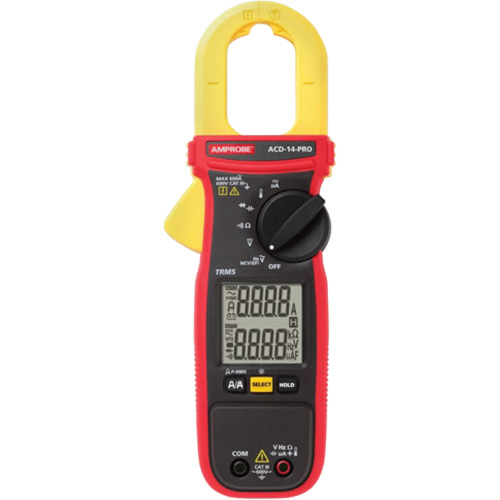 ACD-14-PRO Clamp-On TRMS Multimeter with Dual Display, AC/DC Voltage, AC Current Fastek
