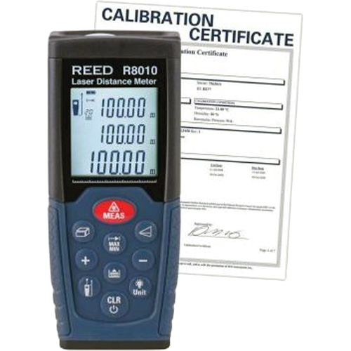 Laser Distance Meter with NIST Certificate, 1.92" - 328' (5 cm - 100 m) Range, Digital (Electronic) Fastek