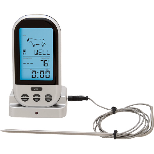 Wireless Meat & Poultry Thermometer, Contact, Digital, 32-482°F (0-250°C) Fastek