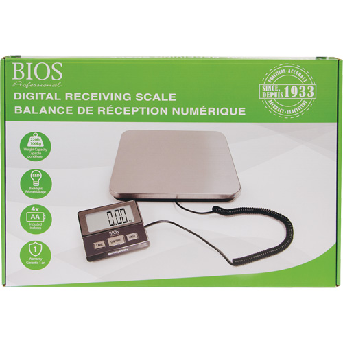Digital Receiving Scale, 220 lbs. Cap., 1 lbs. Graduations Fastek