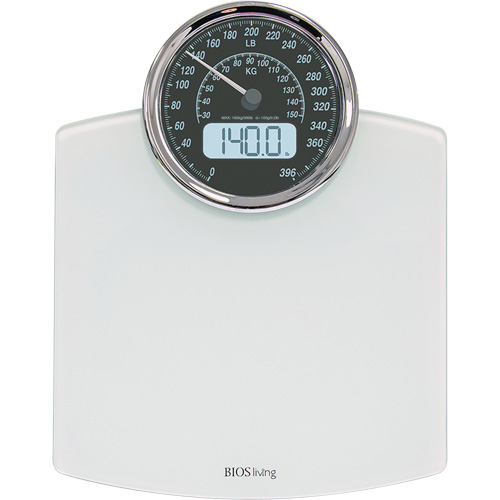 Digital Analog Scale, 396 lbs. Cap., 100 g / 0.2 lbs. Graduations Fastek