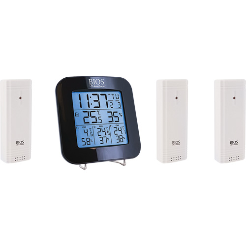 Wireless Weather Station with 3 Sensors, Non-Contact, Digital, 40-158°F (-40-70°C) Fastek