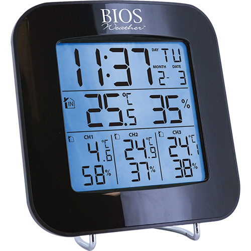 Wireless Weather Station with 3 Sensors, Non-Contact, Digital, 40-158°F (-40-70°C) Fastek
