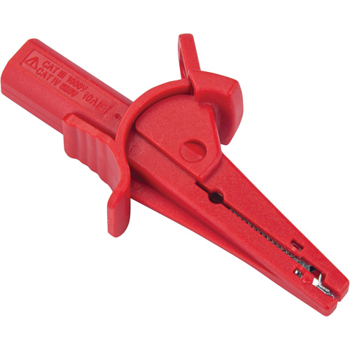 Pince crocodile rouge pour le v&eacute;rificateur disolement haute tension R5002 Fastek