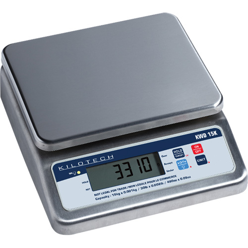 Bench Weighing Scale, 15 Kg Cap., 1 g Graduations Fastek