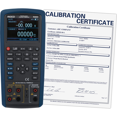 Multifunction Process Calibrator with ISO Certification, Without Data Logging, Portable, 5 Processes Fastek
