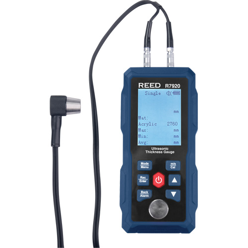 Thickness Gauge with 5-Step Calibration Block, Digital Display, Ultrasound Fastek