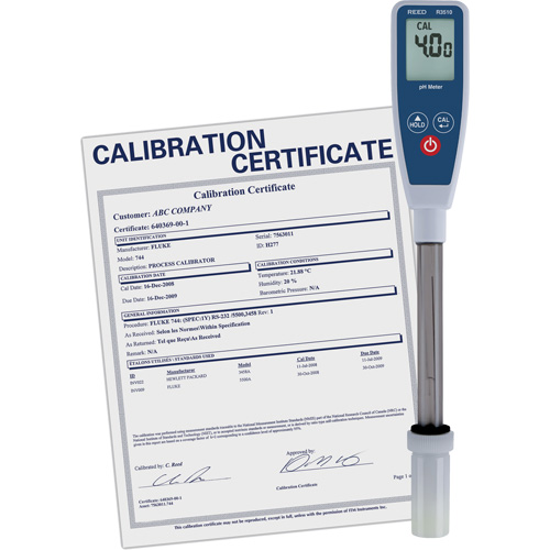 Long Stem pH Meter with Traceable Certificate Fastek