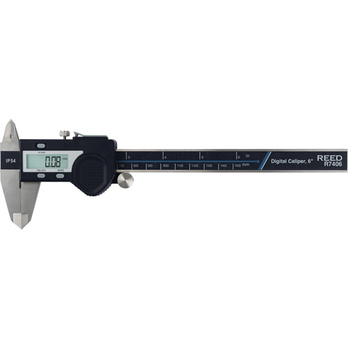 6" (150 mm) Digital Caliper, 0.0005" (0.01 mm) Resolution, 0" - 6" (0 mm - 150 mm) Range Fastek