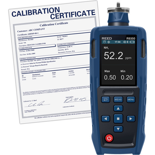 Gas Detector with Traceable Calibration Certificate Fastek