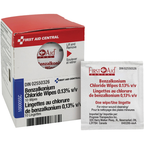 Lingettes de recharge SmartCompliance au chlorure de benzalkonium 0,13?% v/v, Serviette, Antiseptique Fastek