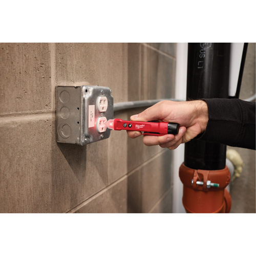 D&eacute;tecteur de tension avec DEL et testeur de prise DDFT, 50 V - 1000 V, Alerte Affichage & son Fastek