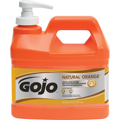 Nettoyant &agrave; mains Natural Orange, Cr&egrave;me, 1,89 L, Bouteille &agrave; pompe, Agrumes/Orange Fastek