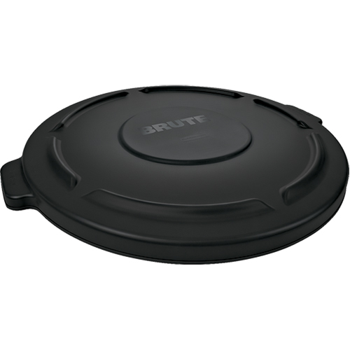 Brute&reg; 44-Gallon Lids, Flat Lid, Plastic/Polyethylene, Fits Container Size: 24" Dia. Fastek