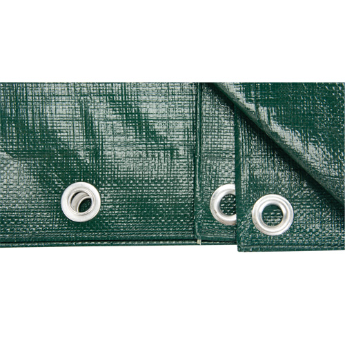 Tarp, Heavy-Duty, Green, 8' x 6' x 9 mils Fastek