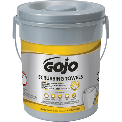 Scrubbing Towels, 72 Wipes, 12" x 10-1/2" Fastek