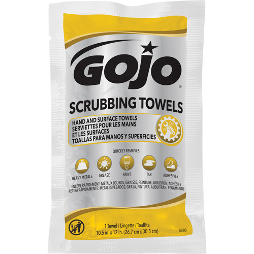 Scrubbing Towels, 80 Wipes, 12-1/4" x 10-1/2" Fastek