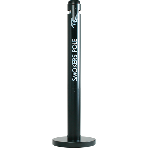 Smokers' Pole Cigarette Receptacle, Free-Standing, Aluminum, 41" Height Fastek