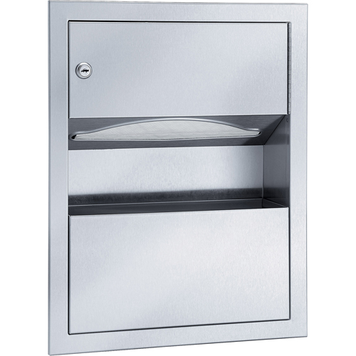 Combinaisons distributeurs d'essuie-mains & poubelle, Manuel, 14" la x 4" p x 28" h Fastek