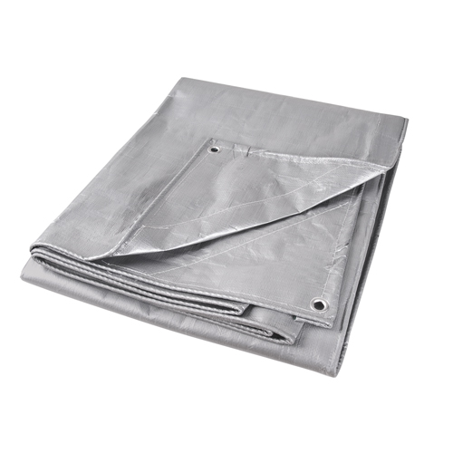 Tarp, Super Heavy-Duty, Silver, 10' x 8' x 12 mils Fastek
