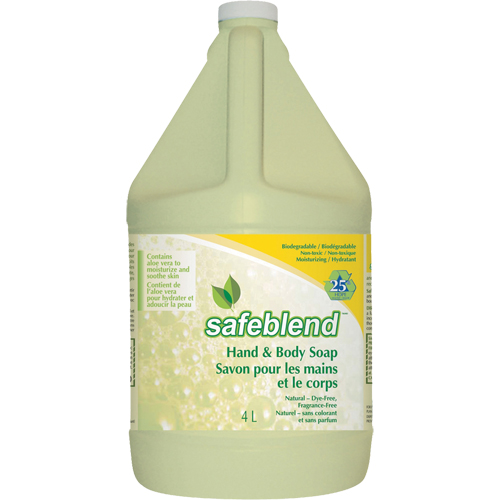 Savon pour les mains et le corps, Liquide, 4 L, Sans parfum Fastek